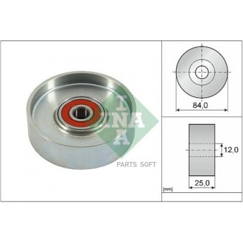 INA Ролик ремня приводного NISSAN PRIMERA 96-07 конд.
