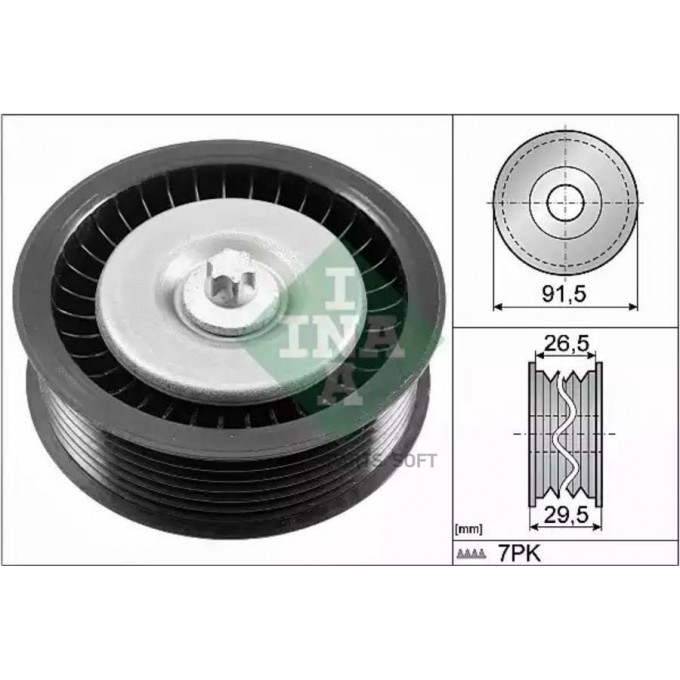 Ролик Обводной Приводного Ремня Mb W204/W212/W166/W221 Mot.Om642 INA 532 0808 10 INA арт. 532080810