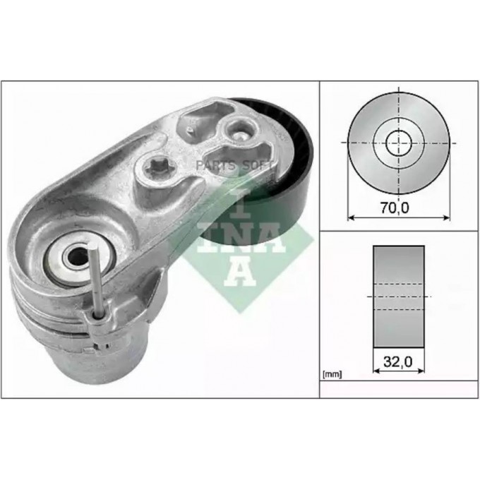 Ролик-натяжитель приводного ремня bmw 1(f20)/3(f30)/5(f10)/7(f01/f02) mot.n55 INA 534 0433 534043310