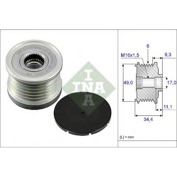 Шкив Генератора INA 535007510