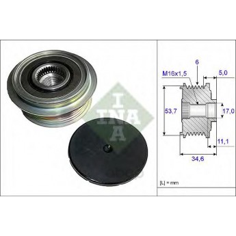 Шкив генератора FORD MONDEO IV 2.0, VOLVO S80 II 2.0 535012510