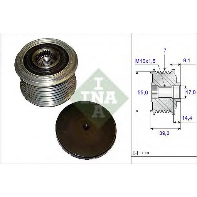 Шкив генератора INA 535014210