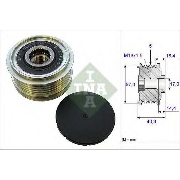 Шкив генератора INA 535018710