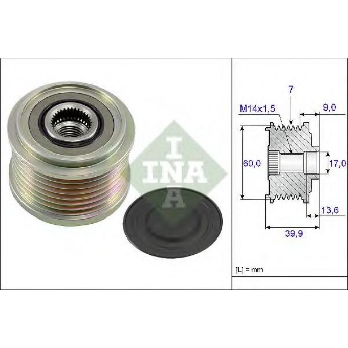 Шкив генератора INA 535021510