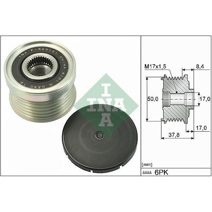 Шкив генератора INA 535029210